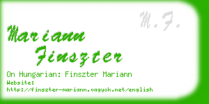 mariann finszter business card